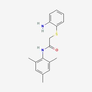 molecular formula C17H20N2OS B14942362 2-[(2-aminophenyl)sulfanyl]-N-(2,4,6-trimethylphenyl)acetamide 