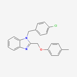 molecular formula C22H19ClN2O B14942373 1-(4-chlorobenzyl)-2-[(4-methylphenoxy)methyl]-1H-benzimidazole 