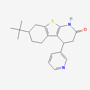 molecular formula C20H24N2OS B14942403 7-tert-butyl-4-(pyridin-3-yl)-3,4,5,6,7,8-hexahydro[1]benzothieno[2,3-b]pyridin-2(1H)-one 