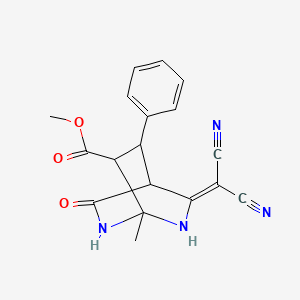 Methyl 3-(dicyanomethylidene)-1-methyl-5-oxo-8-phenyl-2,6-diazabicyclo[2.2.2]octane-7-carboxylate