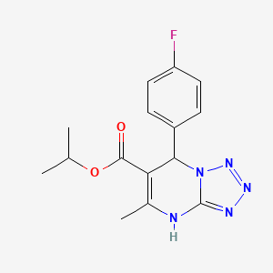 molecular formula C15H16FN5O2 B14942425 Propan-2-yl 7-(4-fluorophenyl)-5-methyl-4,7-dihydrotetrazolo[1,5-a]pyrimidine-6-carboxylate 