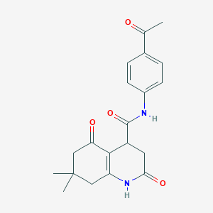 N-(4-acetylphenyl)-7,7-dimethyl-2,5-dioxo-1,2,3,4,5,6,7,8-octahydroquinoline-4-carboxamide