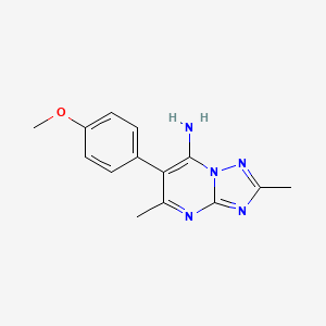 molecular formula C14H15N5O B14942448 6-(4-Methoxyphenyl)-2,5-dimethyl[1,2,4]triazolo[1,5-a]pyrimidin-7-amine 