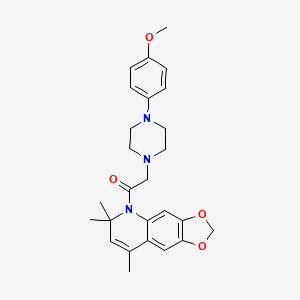 2-[4-(4-methoxyphenyl)piperazin-1-yl]-1-(6,6,8-trimethyl[1,3]dioxolo[4,5-g]quinolin-5(6H)-yl)ethanone