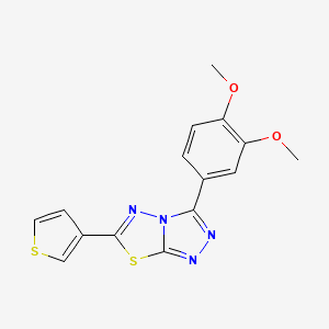 3-(3,4-Dimethoxyphenyl)-6-(thiophen-3-yl)-[1,2,4]triazolo[3,4-b][1,3,4]thiadiazole