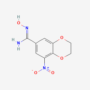 N'-hydroxy-8-nitro-2,3-dihydro-1,4-benzodioxine-6-carboximidamide