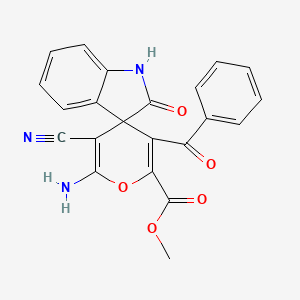 Methyl 6'-amino-3'-benzoyl-5'-cyano-2-oxo-1,2-dihydrospiro[indole-3,4'-pyran]-2'-carboxylate