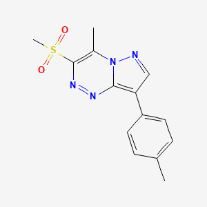 molecular formula C14H14N4O2S B14942509 4-Methyl-8-(4-methylphenyl)-3-(methylsulfonyl)pyrazolo[5,1-c][1,2,4]triazine 