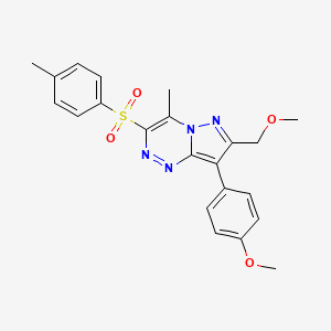 molecular formula C22H22N4O4S B14942527 7-(Methoxymethyl)-8-(4-methoxyphenyl)-4-methyl-3-[(4-methylphenyl)sulfonyl]pyrazolo[5,1-c][1,2,4]triazine 