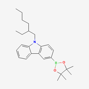 molecular formula C26H36BNO2 B1494253 9-(2-Ethylhexyl)-3-(4,4,5,5-tetramethyl-1,3,2-dioxaborolan-2-yl)-9H-carbazole CAS No. 856422-41-8