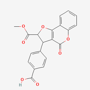 4-[2-(methoxycarbonyl)-4-oxo-2,3-dihydro-4H-furo[3,2-c]chromen-3-yl]benzoic acid