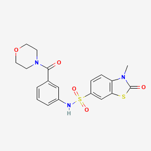 3-methyl-N-[3-(morpholin-4-ylcarbonyl)phenyl]-2-oxo-2,3-dihydro-1,3-benzothiazole-6-sulfonamide