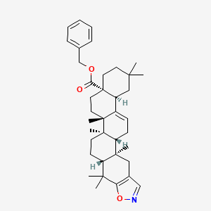 molecular formula C38H51NO3 B1494255 Oleana-2,12-dieno[2,3-d]isoxazol-28-oic acid phenylmethyl ester 