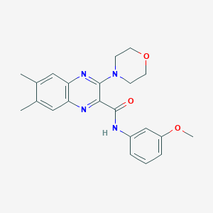 N-(3-methoxyphenyl)-6,7-dimethyl-3-(morpholin-4-yl)quinoxaline-2-carboxamide