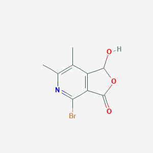 molecular formula C9H8BrNO3 B14942560 4-bromo-1-hydroxy-6,7-dimethylfuro[3,4-c]pyridin-3(1H)-one 