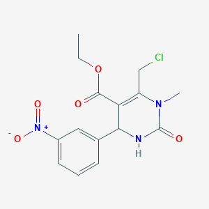 molecular formula C15H16ClN3O5 B14942570 Ethyl 6-(chloromethyl)-1-methyl-4-(3-nitrophenyl)-2-oxo-1,2,3,4-tetrahydropyrimidine-5-carboxylate 