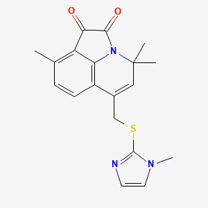 4,4,9-trimethyl-6-{[(1-methyl-1H-imidazol-2-yl)sulfanyl]methyl}-4H-pyrrolo[3,2,1-ij]quinoline-1,2-dione