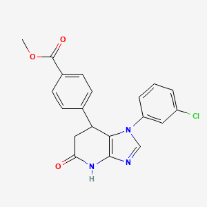 methyl 4-[1-(3-chlorophenyl)-5-oxo-4,5,6,7-tetrahydro-1H-imidazo[4,5-b]pyridin-7-yl]benzoate