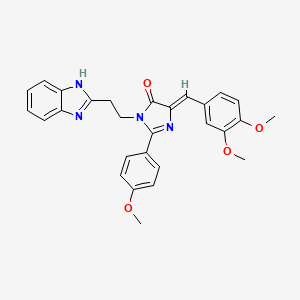 molecular formula C28H26N4O4 B14942600 (5Z)-3-[2-(1H-benzimidazol-2-yl)ethyl]-5-(3,4-dimethoxybenzylidene)-2-(4-methoxyphenyl)-3,5-dihydro-4H-imidazol-4-one 