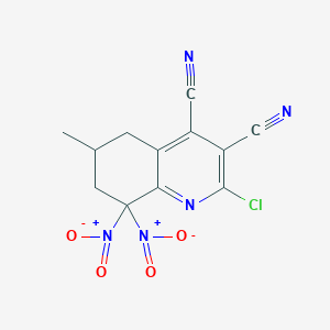 2-Chloro-6-methyl-8,8-dinitro-5,6,7,8-tetrahydroquinoline-3,4-dicarbonitrile