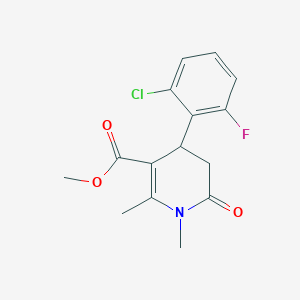 molecular formula C15H15ClFNO3 B14942618 Methyl 4-(2-chloro-6-fluorophenyl)-1,2-dimethyl-6-oxo-1,4,5,6-tetrahydropyridine-3-carboxylate 