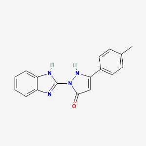 molecular formula C17H14N4O B14942619 1-(1H-benzimidazol-2-yl)-3-(4-methylphenyl)-1H-pyrazol-5-ol 