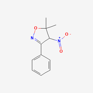 molecular formula C11H12N2O3 B14942623 5,5-Dimethyl-4-nitro-3-phenyl-4,5-dihydroisoxazole CAS No. 62260-72-4