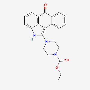 molecular formula C22H21N3O3 B14942657 Ethyl 4-(6-oxo-2,6-dihydronaphtho[1,2,3-cd]indol-1-yl)piperazine-1-carboxylate 