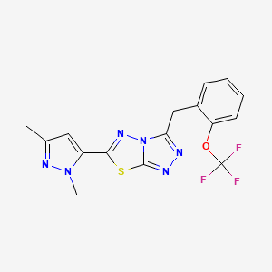 6-(1,3-dimethyl-1H-pyrazol-5-yl)-3-[2-(trifluoromethoxy)benzyl][1,2,4]triazolo[3,4-b][1,3,4]thiadiazole