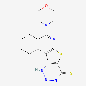 8-morpholin-4-yl-11-thia-9,14,15,16-tetrazatetracyclo[8.7.0.02,7.012,17]heptadeca-1(10),2(7),8,12(17),14-pentaene-13-thione