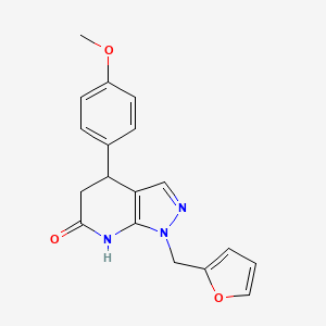 1-(furan-2-ylmethyl)-4-(4-methoxyphenyl)-4,5-dihydro-1H-pyrazolo[3,4-b]pyridin-6-ol