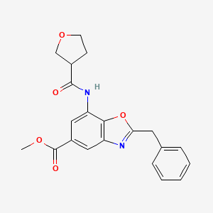 molecular formula C21H20N2O5 B14942695 Methyl 2-benzyl-7-[(tetrahydrofuran-3-ylcarbonyl)amino]-1,3-benzoxazole-5-carboxylate 