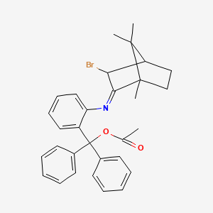 (2-{[(2Z)-3-bromo-1,7,7-trimethylbicyclo[2.2.1]hept-2-ylidene]amino}phenyl)(diphenyl)methyl acetate