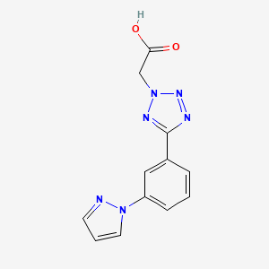 {5-[3-(1H-pyrazol-1-yl)phenyl]-2H-tetrazol-2-yl}acetic acid