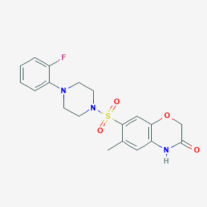 7-{[4-(2-fluorophenyl)piperazin-1-yl]sulfonyl}-6-methyl-2H-1,4-benzoxazin-3(4H)-one