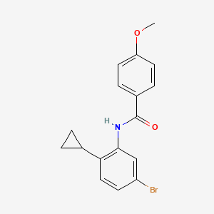 molecular formula C17H16BrNO2 B14942772 N-(5-bromo-2-cyclopropylphenyl)-4-methoxybenzamide 