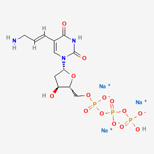 molecular formula C12H17N3Na3O14P3 B1494279 Uridine5'-(tetrahydrogen triphosphate),5-(3-amino-1-propenyl)-2'-deoxy-,tetraammonium salt(9ci) 