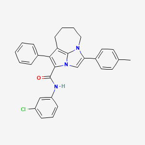 molecular formula C30H26ClN3O B14942795 N-(3-chlorophenyl)-4-(4-methylphenyl)-1-phenyl-5,6,7,8-tetrahydro-2a,4a-diazacyclopenta[cd]azulene-2-carboxamide 