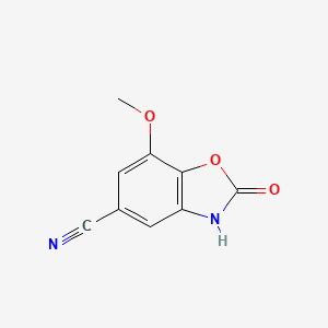 molecular formula C9H6N2O3 B14942809 7-Methoxy-2-oxo-2,3-dihydro-1,3-benzoxazole-5-carbonitrile 