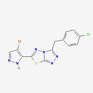 6-(4-bromo-1H-pyrazol-3-yl)-3-(4-chlorobenzyl)[1,2,4]triazolo[3,4-b][1,3,4]thiadiazole