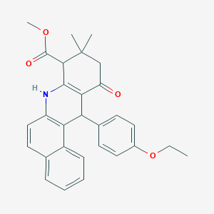 Methyl 12-(4-ethoxyphenyl)-9,9-dimethyl-11-oxo-7,8,9,10,11,12-hexahydrobenzo[a]acridine-8-carboxylate