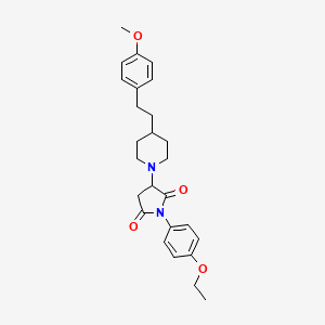 molecular formula C26H32N2O4 B14942836 1-(4-Ethoxyphenyl)-3-{4-[2-(4-methoxyphenyl)ethyl]piperidin-1-yl}pyrrolidine-2,5-dione 