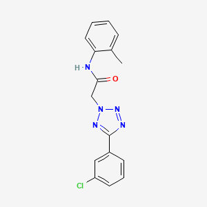 2-[5-(3-chlorophenyl)-2H-tetrazol-2-yl]-N-(2-methylphenyl)acetamide