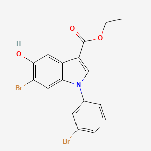 molecular formula C18H15Br2NO3 B14942851 ethyl 6-bromo-1-(3-bromophenyl)-5-hydroxy-2-methyl-1H-indole-3-carboxylate 