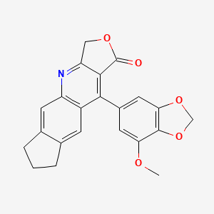 molecular formula C22H17NO5 B14942888 10-(7-methoxy-1,3-benzodioxol-5-yl)-3,6,7,8-tetrahydro-1H-cyclopenta[g]furo[3,4-b]quinolin-1-one 