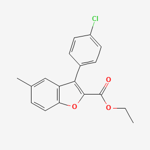 molecular formula C18H15ClO3 B1494290 Ethyl 3-(4-chlorophenyl)-5-methylbenzofuran-2-carboxylate 