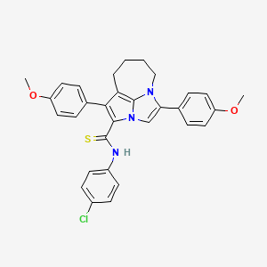 N-(4-chlorophenyl)-1,4-bis(4-methoxyphenyl)-5,6,7,8-tetrahydro-2a,4a-diazacyclopenta[cd]azulene-2-carbothioamide