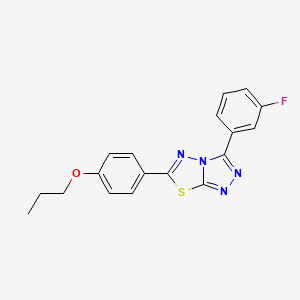 3-(3-Fluorophenyl)-6-(4-propoxyphenyl)[1,2,4]triazolo[3,4-b][1,3,4]thiadiazole