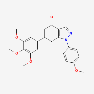 1-(4-methoxyphenyl)-6-(3,4,5-trimethoxyphenyl)-1,5,6,7-tetrahydro-4H-indazol-4-one