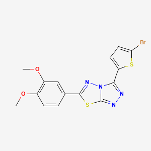 3-(5-Bromothiophen-2-yl)-6-(3,4-dimethoxyphenyl)[1,2,4]triazolo[3,4-b][1,3,4]thiadiazole